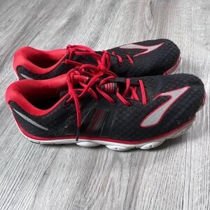 Brooks Pure Connect Mens Sz 8 Red Running Training Shoes Athletic Lace Up